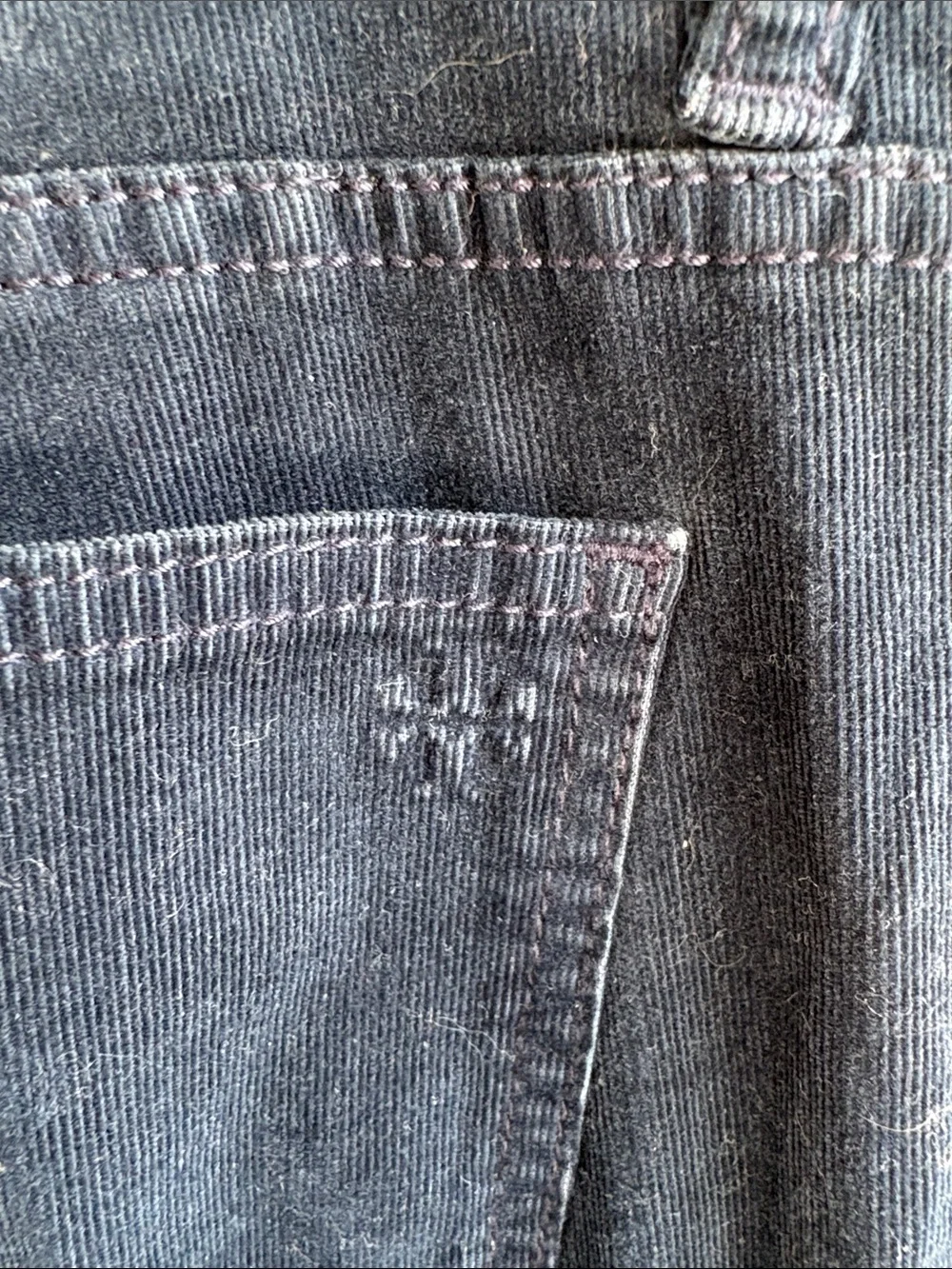 Tory Burch Dark Navy Wide-Leg Corduroy Jeans-Size 31